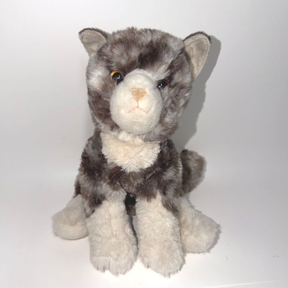 Douglas Trixie 10" Cat Soft Plush Stuffed Animal Brown Cream Cuddle Toy Kitten